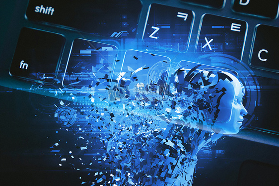 科技鍵盤(pán)創(chuàng)意背景圖片下載-正版圖片500462033